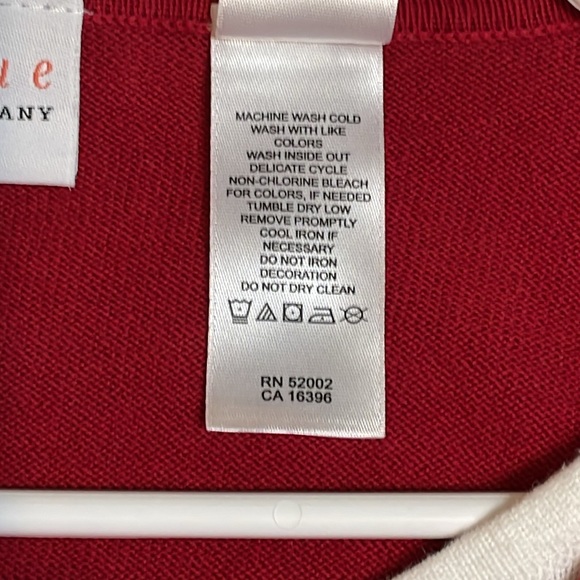 First Issue Liz Claiborne Red sweater top,Size XL - Picture 7 of 8